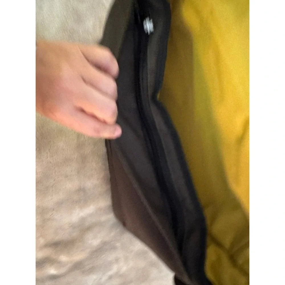 Crumpler Messenger Bag Black Olive Green Yellow Lining Crossbody Laptop Bag